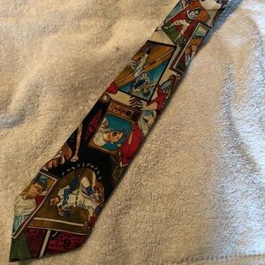 Vintage Nicole Miller baseball themed tie